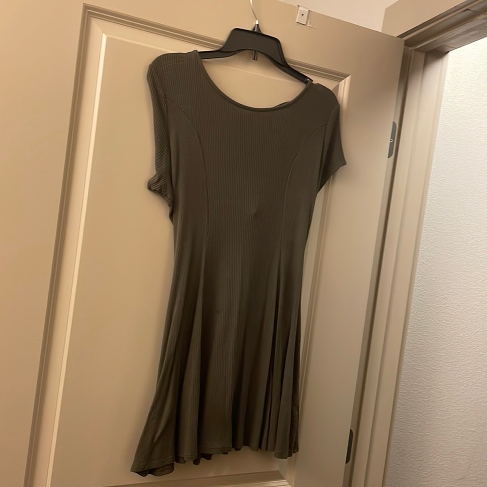 Green mini dress